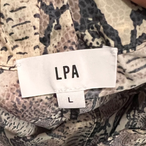 LPA Halden Nylon Pant in Tan Snake Color:Tan Snake Large - Picture 12 of 14